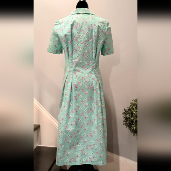 Tru Vintage 50s Lightweight Dress Sz L - Picture 5 of 7